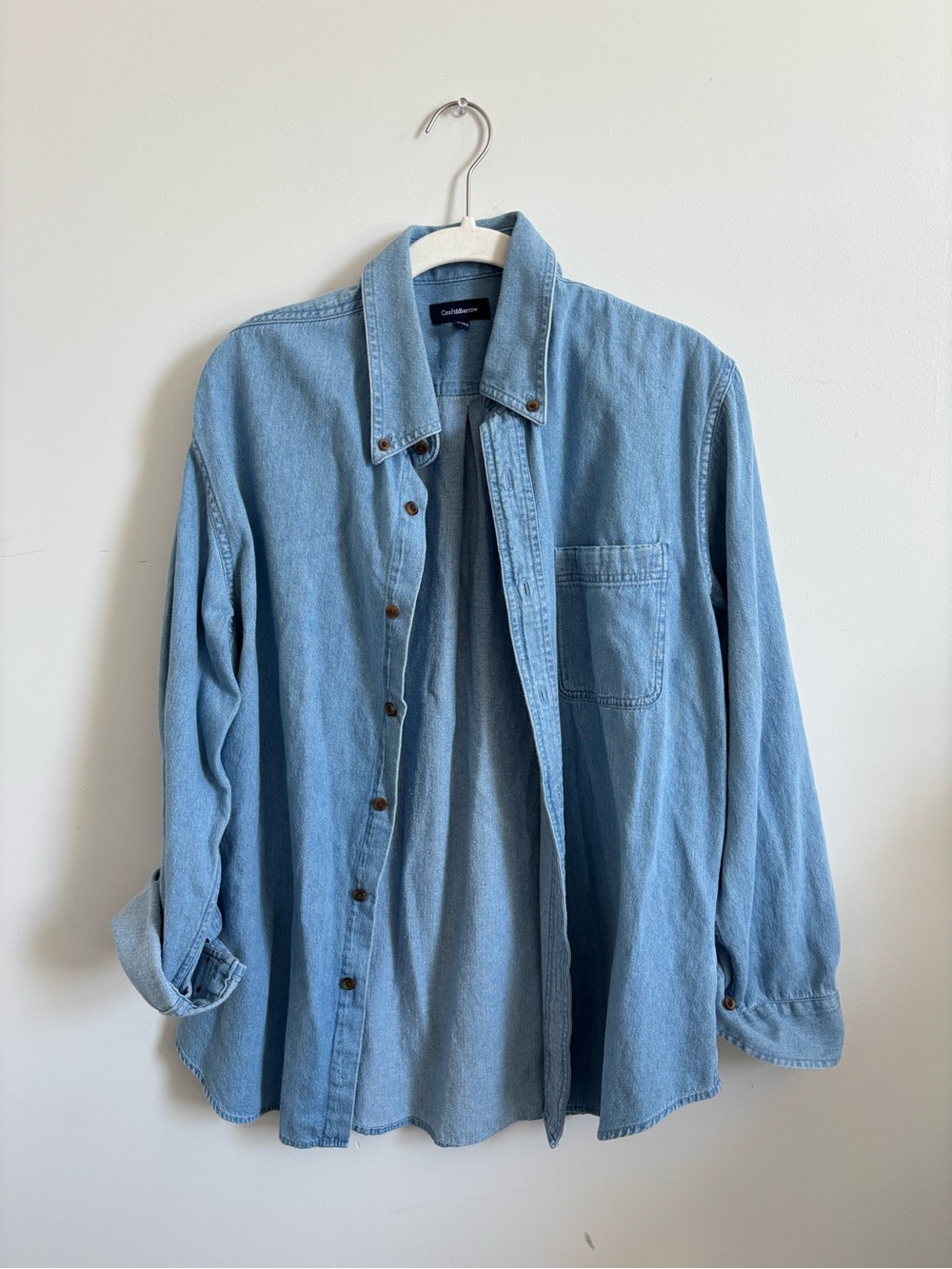 Croft & Barrow Light Wash Denim Button-Up Shirt
